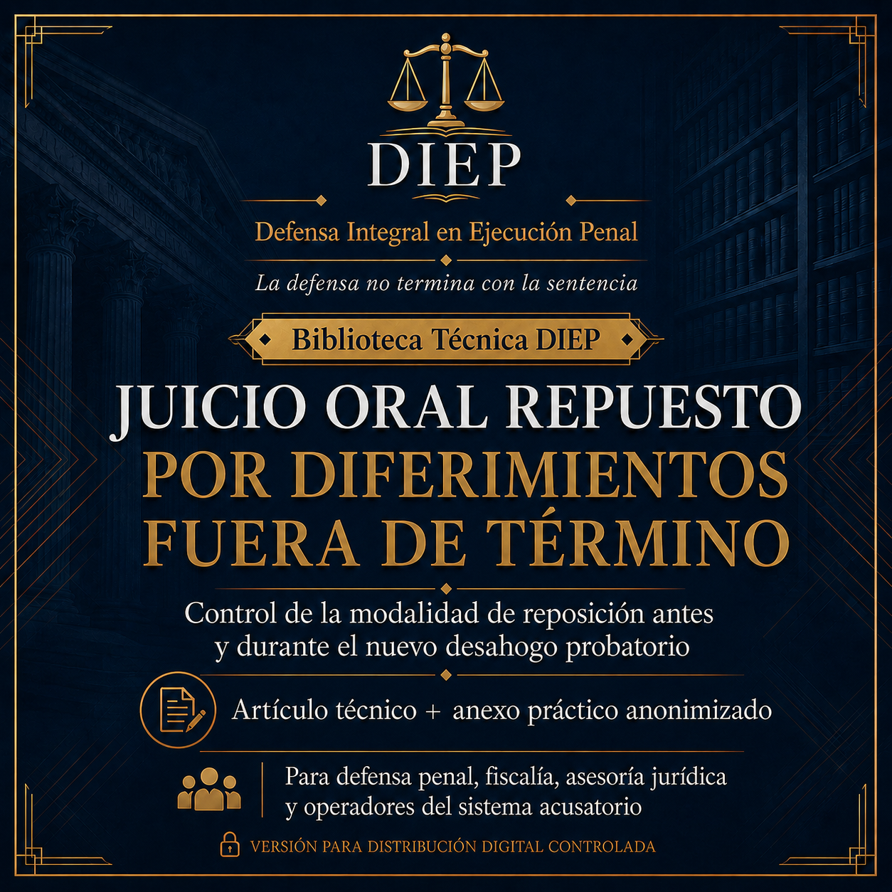 Portada: Juicio oral repuesto por diferimientos fuera de término